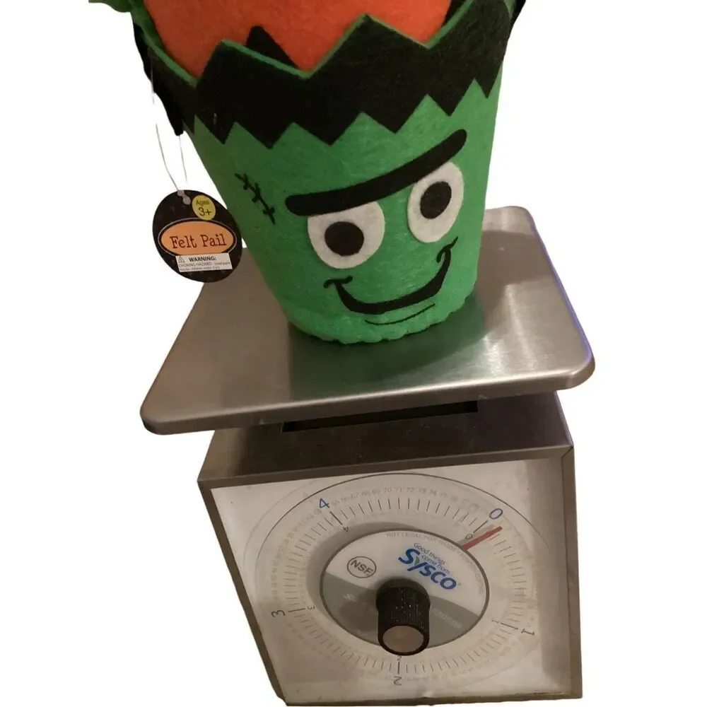 Lot Of 3 Felt Trick Or Treat Buckets Halloween Spooky Holiday Container Decor